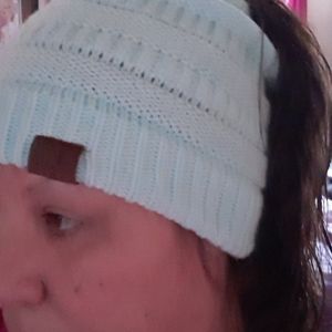 C C horsetail beanie